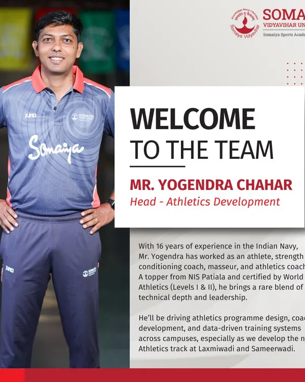 We welcome Mr. Yogendra Chahar as our Head of Athletics Development. His 16 years of experience with the Indian Navy and certifications from NIS Patiala and World Athletics bring unparalleled technical depth to our track and field programs.