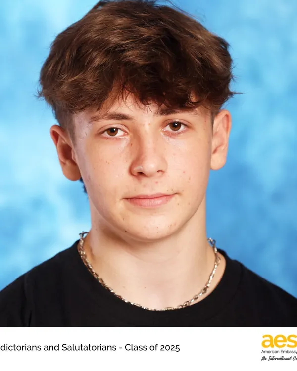 We congratulate Karl Jakob Jakobi, one of our Valedictorians for the Class of 2025. This honor recognizes his exceptional academic performance and dedication throughout his high school career.