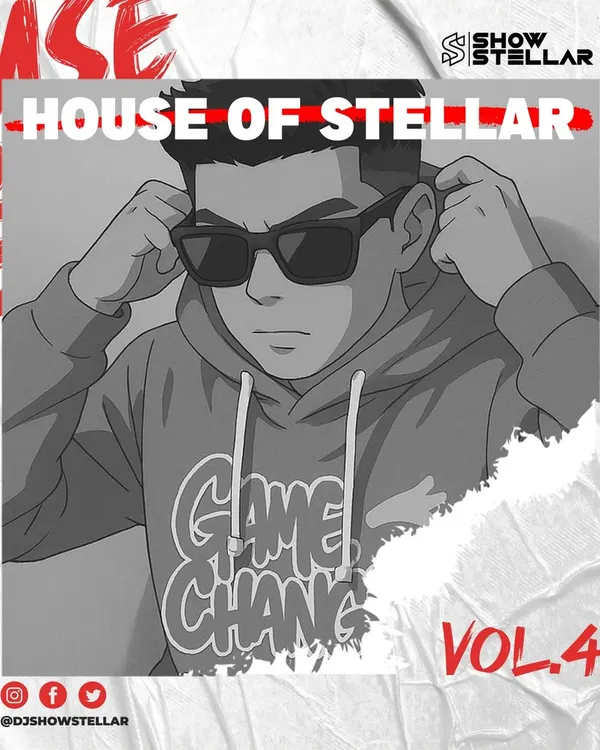 The official artwork for "HOUSE OF STELLAR Vol. 4." This volume is all about game changing energy, featuring ten new mashups designed to make the floor explode.