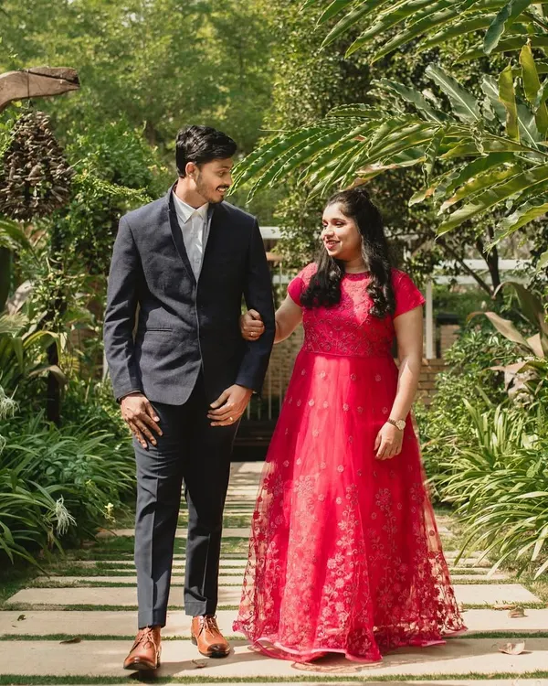 A lovely moment captured during a pre-wedding shoot in a lush garden setting. I created a fresh and romantic makeup look for the bride-to-be that looks natural in the daylight and enhances her features.