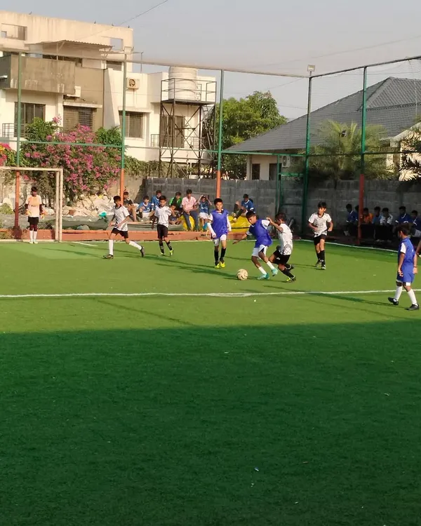 A glimpse of the fast-paced action during the Peace Soccer Cup 3 in Lonavala, with our players battling for possession.