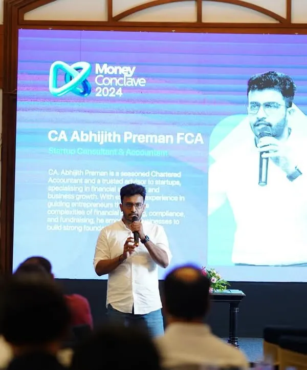 Here I am, speaking at the Money Conclave 2024. My goal in these sessions is always to make complex financial topics accessible for entrepreneurs, breaking down jargon into practical advice you can use to grow your business.