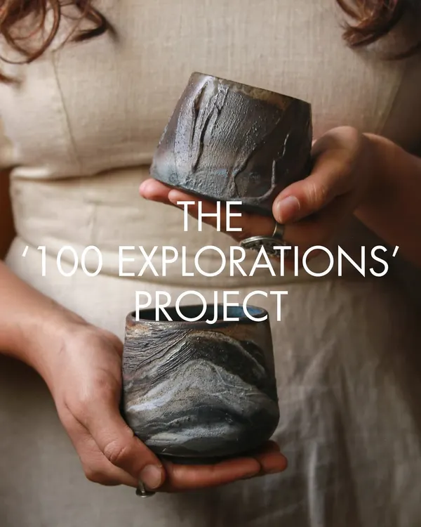 The '100 Explorations' project was born from a desire to play and experiment without expectation. It's a record of what happens when you let the material lead and allow yourself to make again.