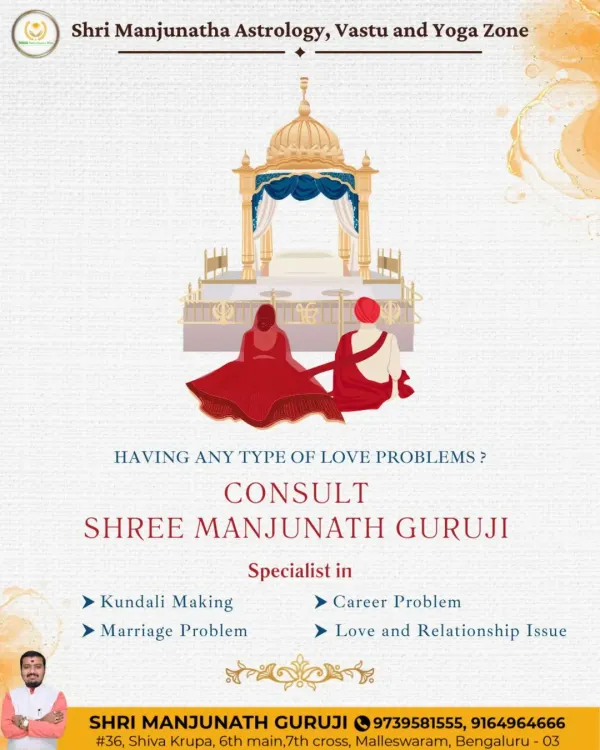 If you are facing any kind of love or relationship problem, a consultation can provide clarity. I specialize in analyzing Kundali charts to find the root cause of issues and offer effective astrological remedies.