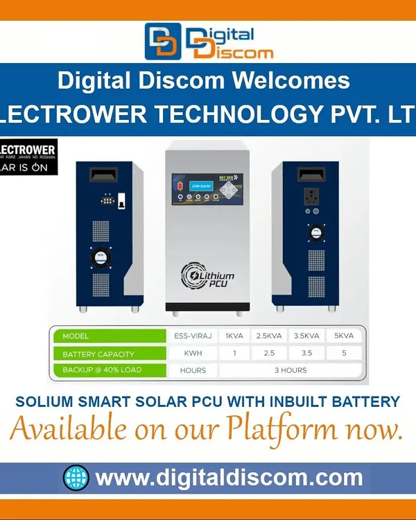 The Solium Smart Solar PCU from Electrower Technology is an all-in-one unit with an inbuilt battery, simplifying your solar setup.