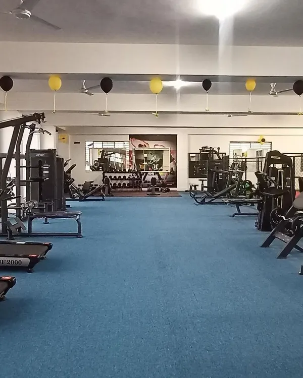A wide view of one of our gym floors. We have dedicated zones for different types of workouts, with plenty of space for everyone.