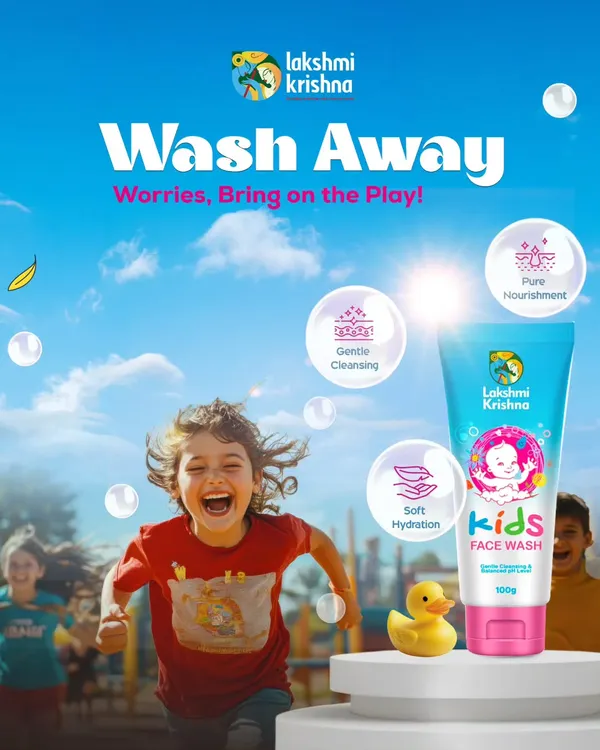 Our Kids Face Wash is designed to gently cleanse away dirt and sweat after a long day of play. It maintains the skin's natural balance without causing dryness, leaving your child's face feeling fresh and soft.