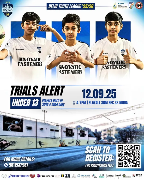 Your chance to join the champions. We are scouting for the next generation of Alphas to join our U13 squad for the Delhi Youth League. This is where your journey begins.