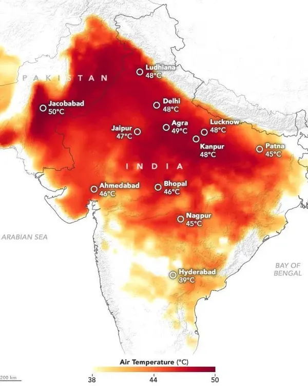 India's breadbasket is experiencing extreme temperatures, leading to drought and agricultural damage. This climate emergency is here, and you cannot eat the Electoral Bonds that may have been used to fund projects that worsen it.