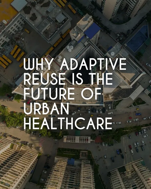 This image introduces our core philosophy on adaptive reuse as the future of urban healthcare. By repurposing existing buildings, we address the urgent need for medical facilities in dense urban areas, offering a sustainable and efficient alternative to new construction.
