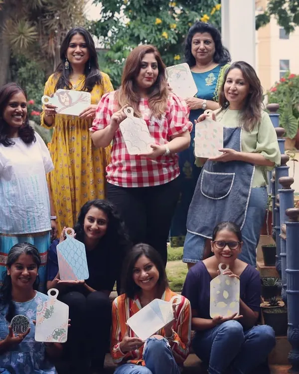 There's nothing quite like an afternoon spent creating with friends. This was from a lovely wine and cheese platter painting event I hosted, where a wonderful group of ladies designed their own unique ceramic platters.