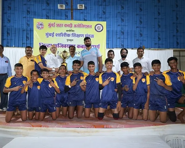 Our victorious Kishor Gat (Junior group) team after winning the Mumbai City District Championship.