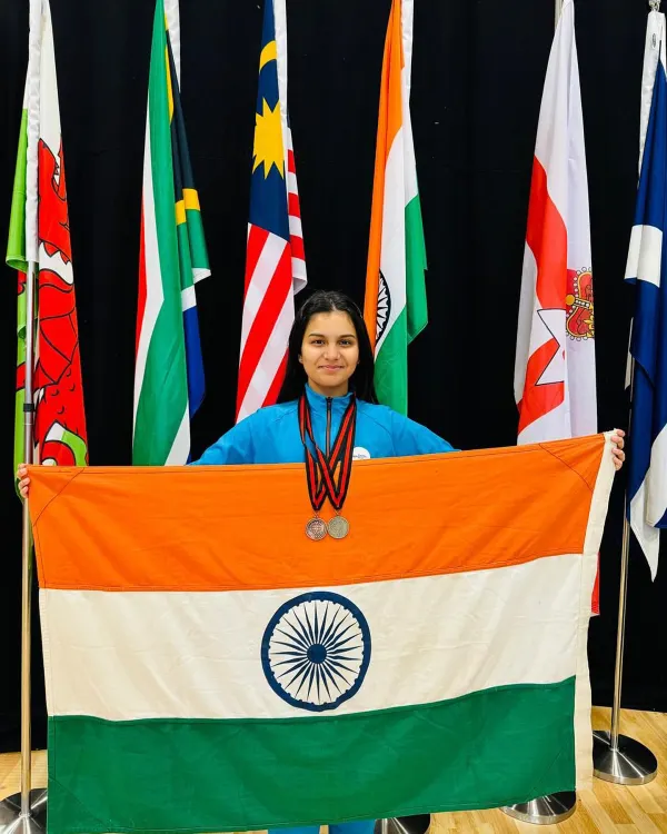 This is the moment we train for. Our fencer, Tashiya Singh, making India proud at the Commonwealth Fencing Championships in New Zealand. Holding the flag with her cadet and junior medals is a testament to the dedication we instill in every athlete at our club.