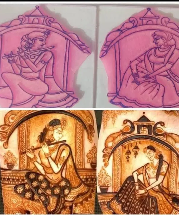 This is where the magic begins. In my classes, I teach you how to take a concept, like this beautiful Radha Krishna sketch, and bring it to life with henna. You will learn the art of portraiture, shading, and fine line work, step by step.