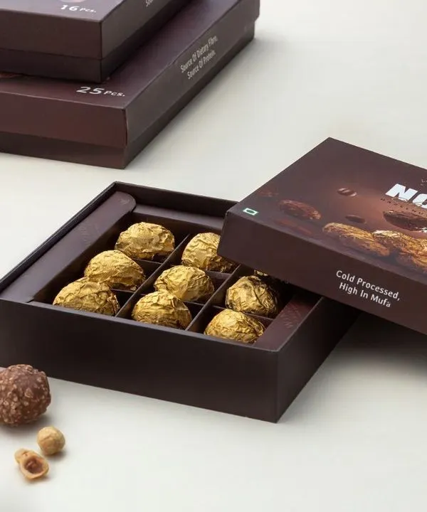 My Hazelnut Truffles are a popular choice for Diwali and corporate gifting. Available in boxes of 9, 16, or 25, they are a sophisticated and delicious way to thank clients and employees.