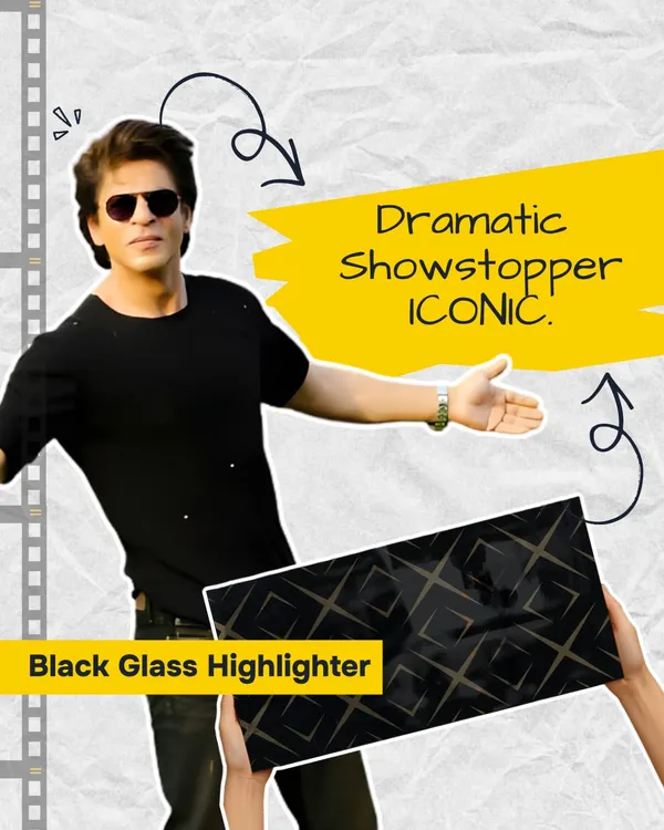 If Shah Rukh Khan were a tile, he'd be this Black Glass Highlighter. Dramatic, a showstopper, and absolutely iconic. It commands attention just like the king of Bollywood.