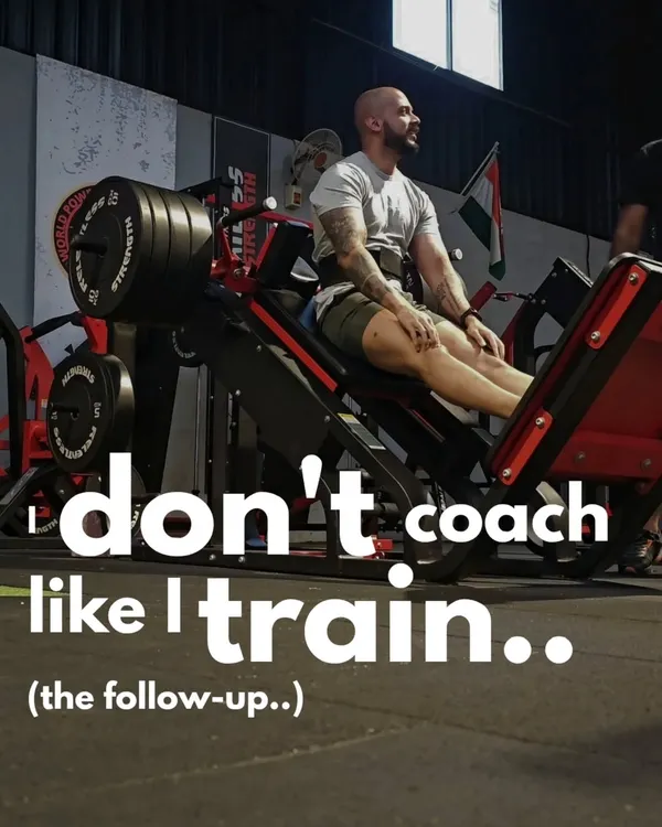I don't coach like I train. My personal training involves experimentation, but my coaching is about applying proven, evidence-based principles tailored to the individual. The results of the people I coach are the true reflection of my methods.