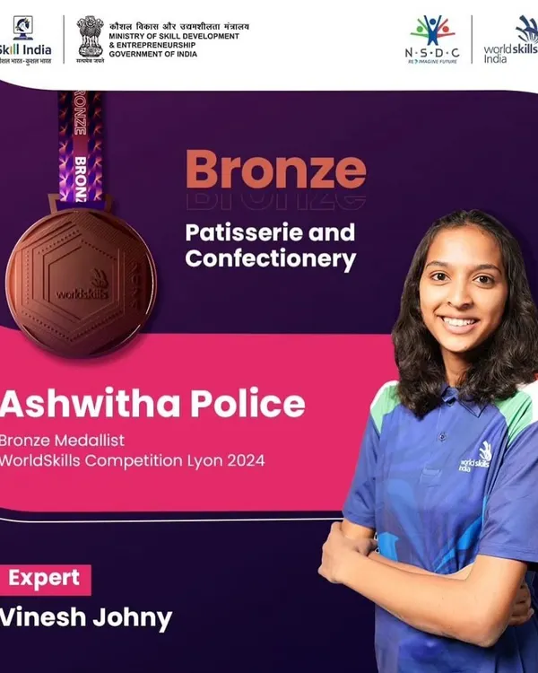 We are incredibly proud of our student Ashwitha Police for winning the Bronze medal at the 47th WorldSkills Competition in Lyon, France. This is a testament to her talent, dedication, and the world-class mentorship we provide.