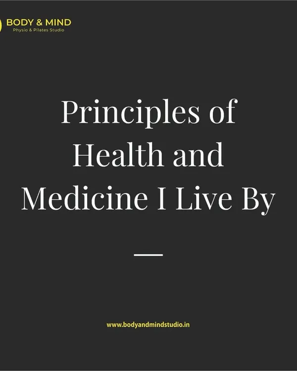 These are the principles of health and medicine that I live by and that form the foundation of my practice. My approach is built on a deep respect for the body's complexity and its capacity for healing.