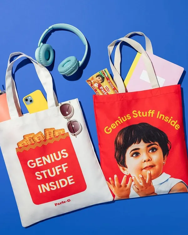 For the Parle-G merchandise collaboration, I created this flat lay of their tote bags. The composition is clean and colorful, showing the bags filled with everyday items to make them feel useful and desirable.