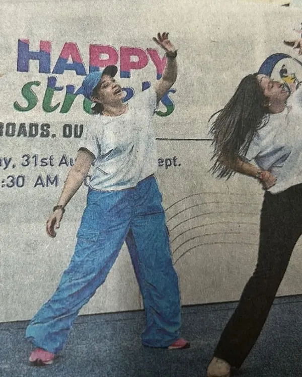 A close-up shot from The Times of India feature on the 'Happy Streets' event. It was a joy to lead the crowd in a morning dance session.