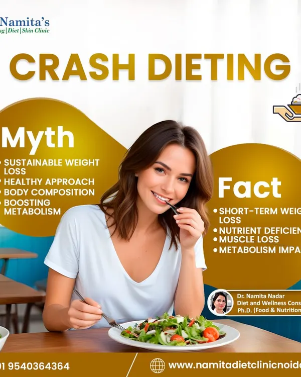 Let's separate fact from fiction. Crash dieting leads to short-term results and nutrient deficiencies, while a sustainable approach focuses on boosting metabolism and healthy body composition.