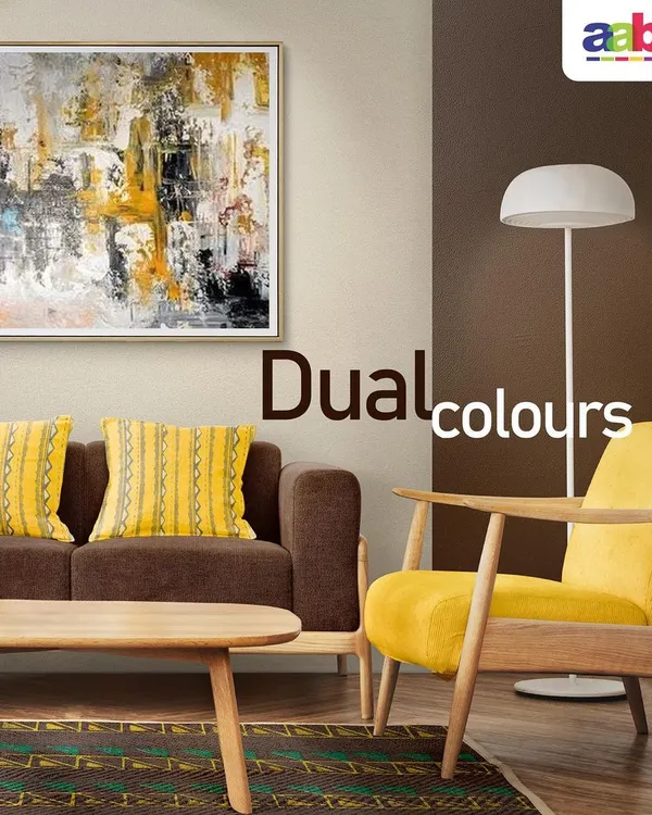 This living room uses a dual-colour scheme with a rich brown accent wall to create a warm and cozy environment. We balance bold and neutral tones to enhance your existing furniture and decor.