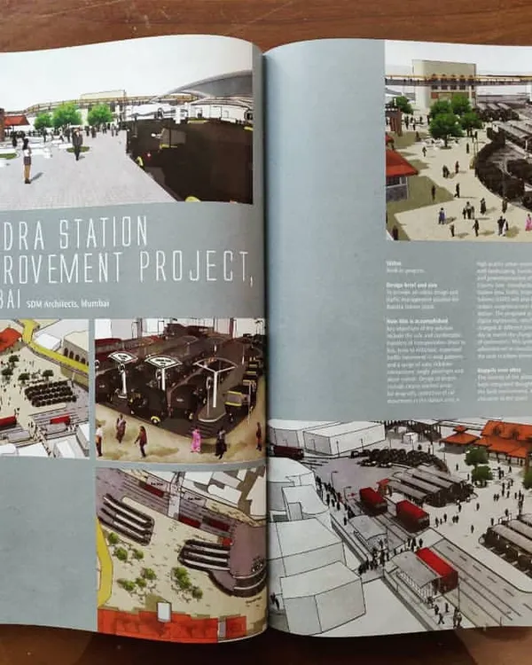 Our initial design concepts and site plans for the Bandra Station Improvement Project, as published in the Indian Architect & Builder (IFJ) magazine. These drawings laid the foundation for the area's comprehensive redevelopment.