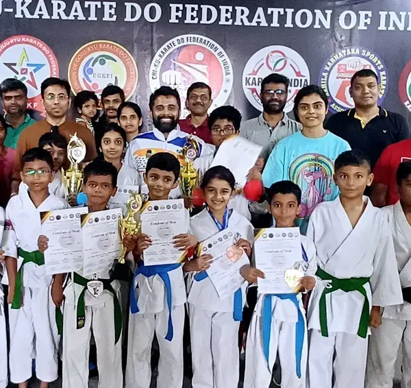 We are incredibly proud of Team Ippon's performance at the South India Karate Tournament. This group photo with their medals and trophies captures the success that comes from consistent hard work and dedication.