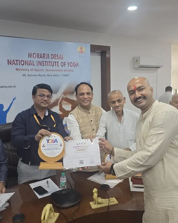 We were deeply honored to be recognized by the Ministry of AYUSH for our contribution to the successful organization of International Yoga Day events at Noida Stadium and other locations. It is a privilege to serve the community through yoga.