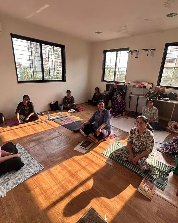 This is what it's all about: a real, mindful community gathering. This photo from one of my spiritual workshops captures the calm, connected energy I strive to create in every session. It's a space to show up as you are and find clarity together.