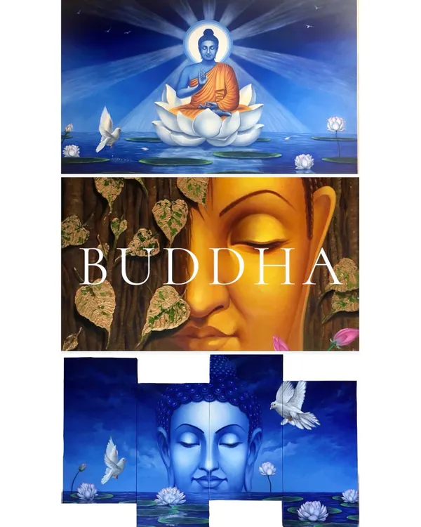 This is a series of Buddha paintings I created. I find a lot of peace and tranquility in this subject, and I love exploring the different moods and symbolism associated with it through color and light.