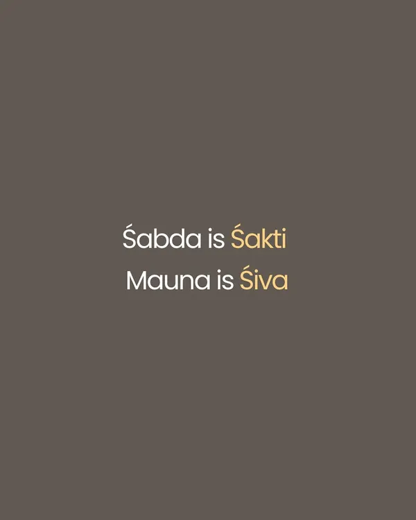 What comes first, sound or silence? In Tantra, Śabda (sound) is seen as Śakti, the creative power, while Mauna (silence) is Śiva, the unmanifest consciousness. This series explores the four levels of sound (Vāk) and silence (Mauna), from the gross spoken word to the supreme silence of pure awareness. Yoga teaches us not to choose one over the other, but to realize they are two sides of the same reality.