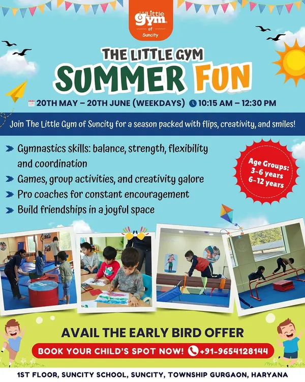 My Summer Fun camp is a parent's answer to the long school break. This poster details the mix of gymnastics, creative projects, and group games I offer for children aged 3 to 12.