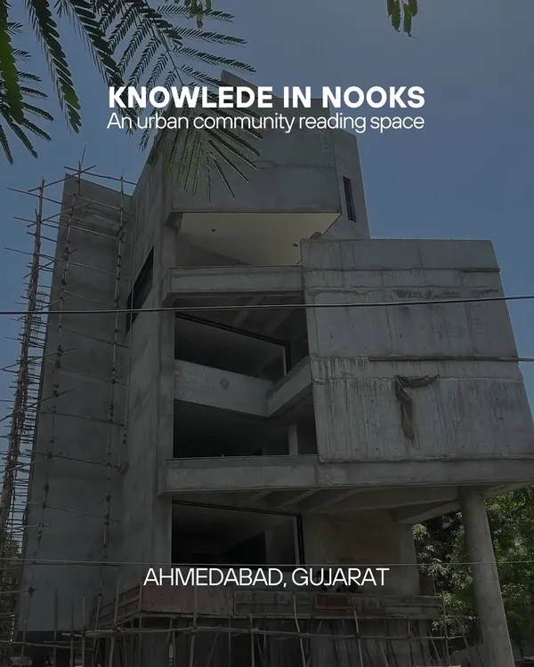 A glimpse of our 'Knowledge in Nooks' project in Ahmedabad, an urban community reading space currently under construction.