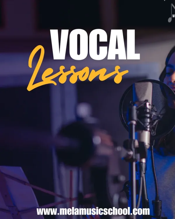 A promotional graphic for my vocal lessons. I am ready to help you discover the magic of your voice with fun, laughter, and creativity.
