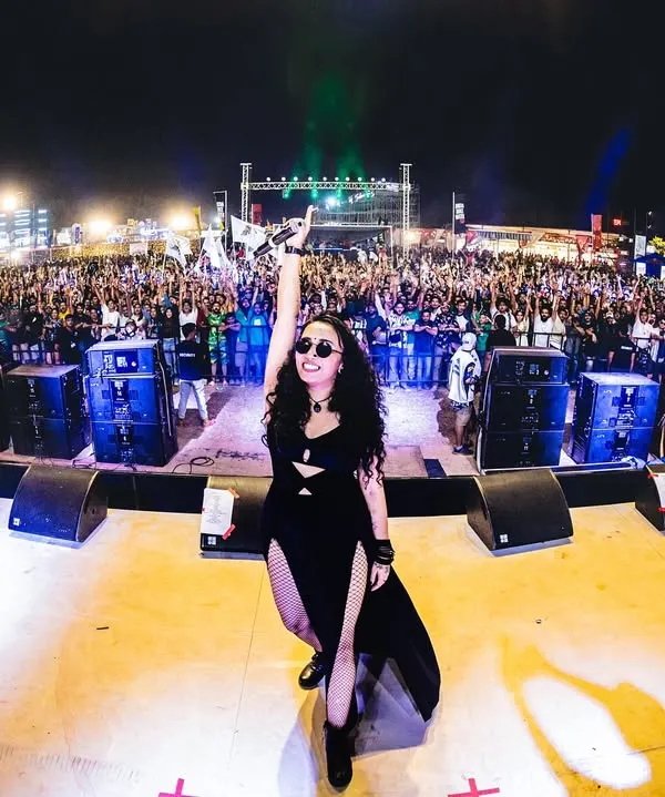 Another powerful shot from the main stage at India Bike Week. Standing before this massive crowd, feeling the energy, is an experience like no other. This is what it's all about.