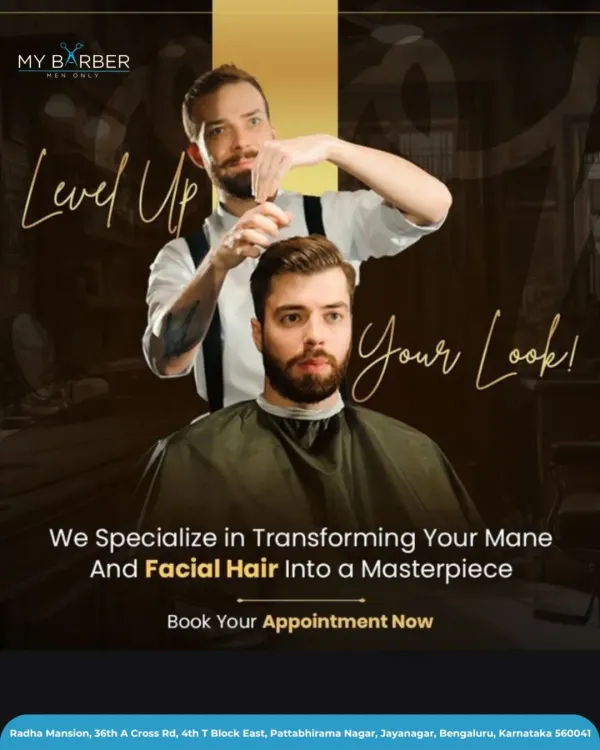 We specialize in transforming your hair and facial hair into a masterpiece. Book your appointment to level up your look with our expert barbers.