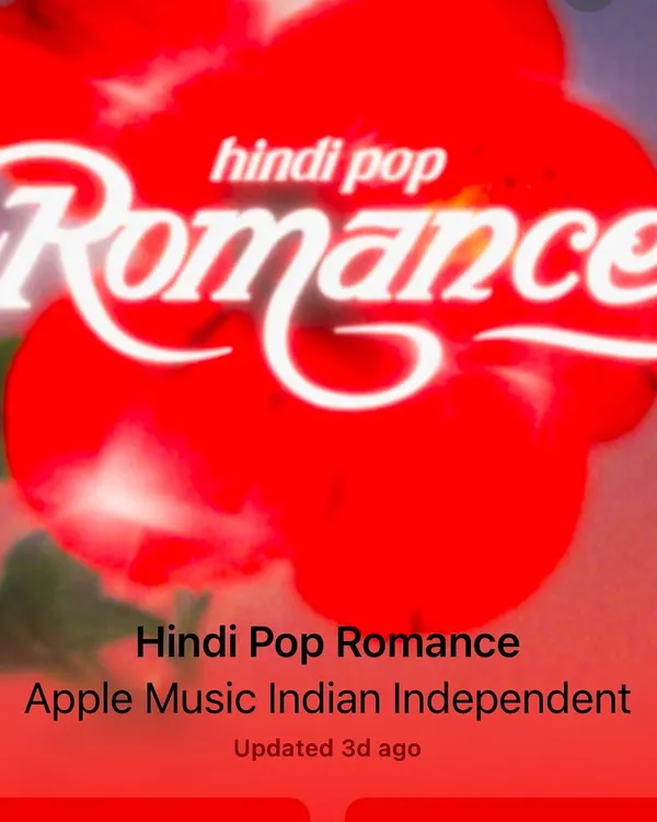 So grateful to see my song "Tasveer" featured on Apple Music's 'Hindi Pop Romance' playlist. Their support and high-quality streaming make it one of my favorite platforms.