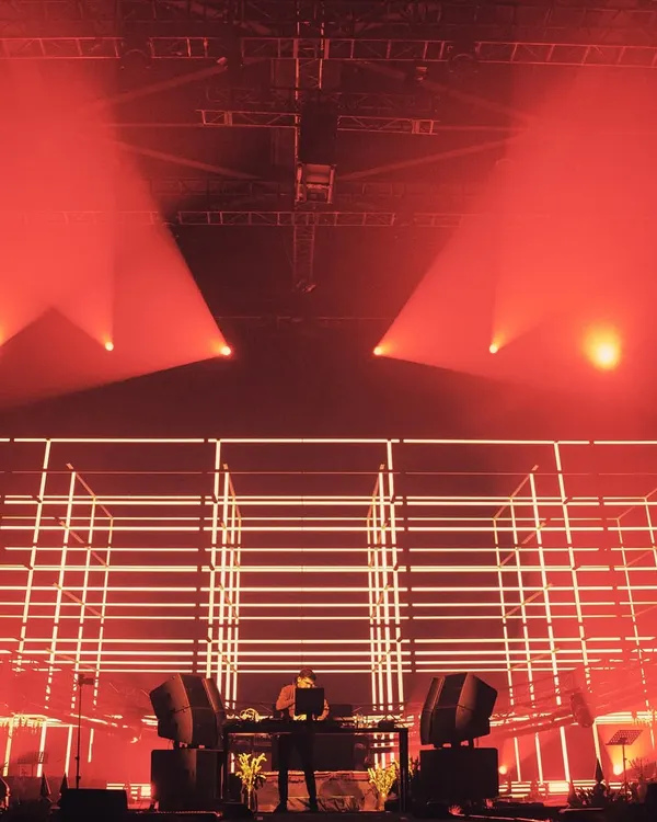 This is the energy I live for. A wide shot from my show at the Dome, where I had 7000 people connected by the music and the visuals. The entire stage was designed with a grid of lights that pulsed with every beat.