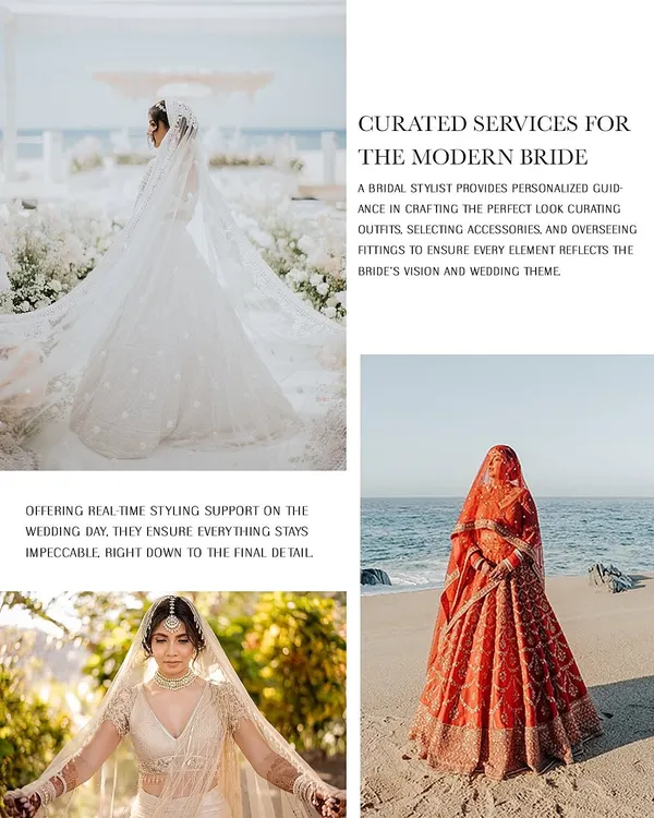 Bridal styling is more than just picking outfits; it's a curated service for the modern bride. It's about translating a story into a visual journey, with every detail styled with intention and expertise.