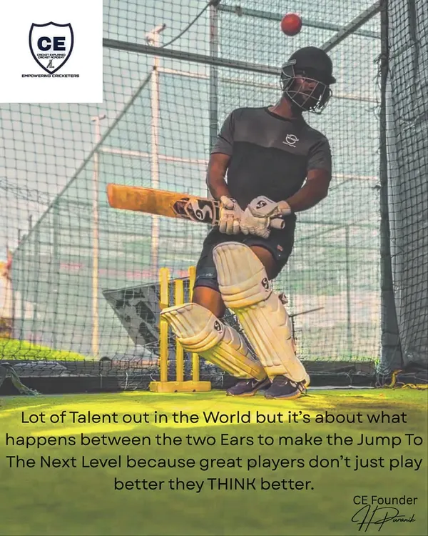 Talent is common, but what separates good players from great ones is what happens between the ears. I focus on building cricketers who don't just play better, but think better under pressure.