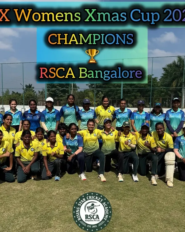 Champions! Our women's team celebrates their victory at the SIX Women's Xmas Cup 2024, a proud moment for the academy.