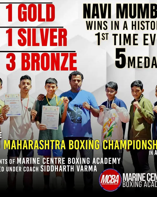 A historic win for Navi Mumbai. Our team grabbed 5 medals at the DSO Maharashtra Boxing Championships, including 1 Gold, 1 Silver, and 3 Bronze. This is the result of pure dedication.