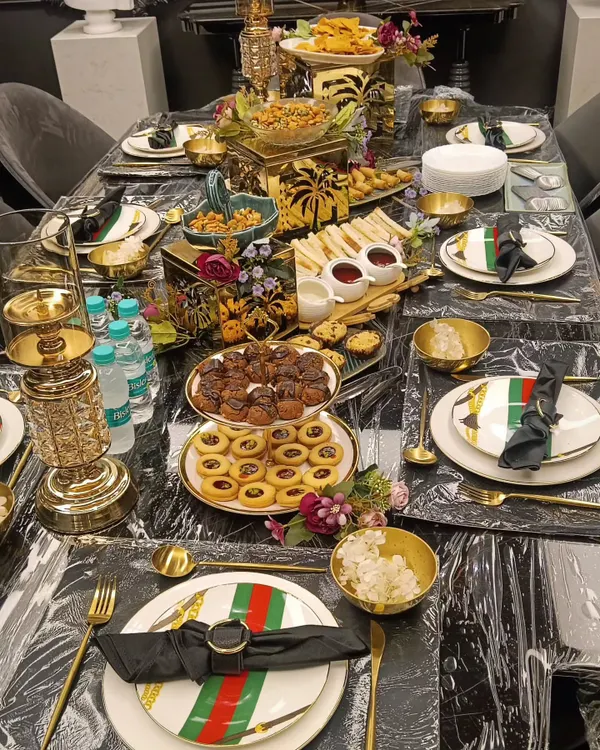 I believe presentation is just as important as the food itself. This exquisite dining table setup for a high-tea event showcases my attention to detail, with premium crockery, elegant centerpieces, and a beautifully arranged spread.