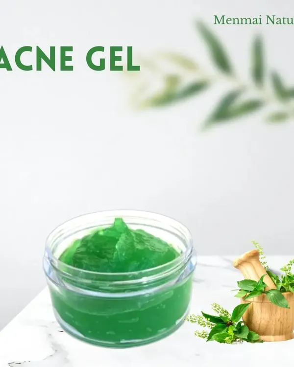 My Acne Gel is a targeted treatment made with the goodness of Neem, Tulsi, and Turmeric Oil. It's a gentle yet powerful formula designed to calm active pimples and control oil production, helping you on your journey to clear skin.
