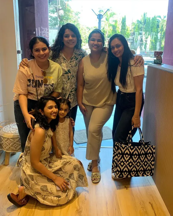 Your whole crew is welcome here. This is a happy group of friends who booked the studio for a collective pampering session and left with great nails and even better memories.