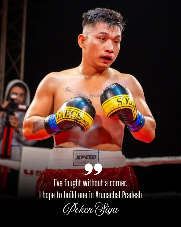This is the story of Poken Siga, the first professional boxer from Arunachal Pradesh. He fights without a coach, hoping to one day build a boxing community for the next generation in his state.