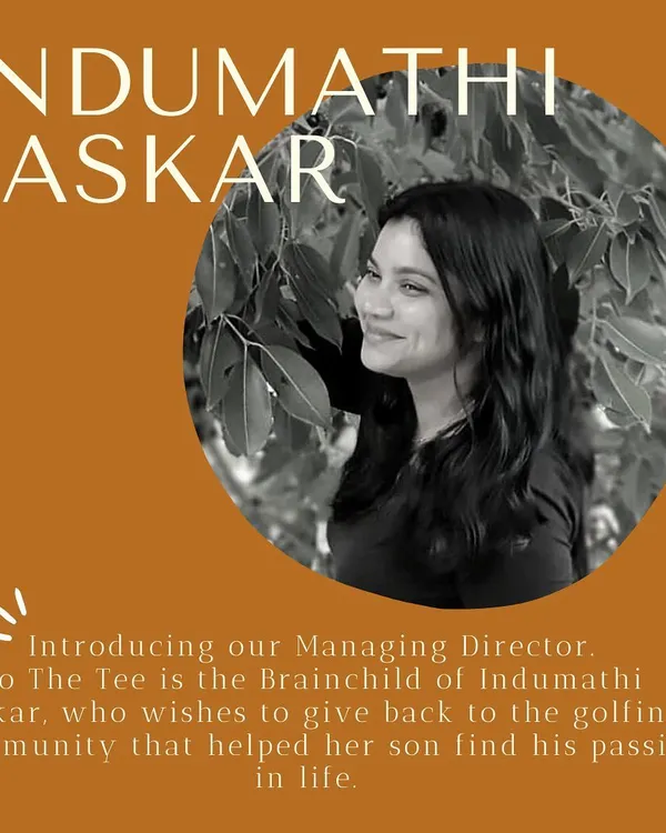 Introducing our Managing Director, Indumathi Baskar. The academy is her brainchild, born from a desire to give back to the golfing community.