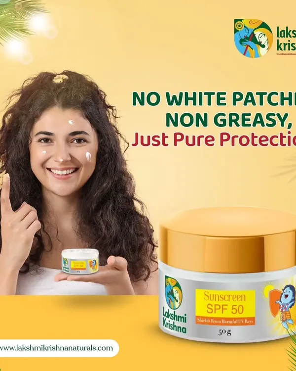 I wanted a sunscreen that feels good on the skin. Our SPF 50 formula is designed to be non-greasy and leaves no white patches, just pure, invisible protection so your skin can breathe and feel comfortable all day.